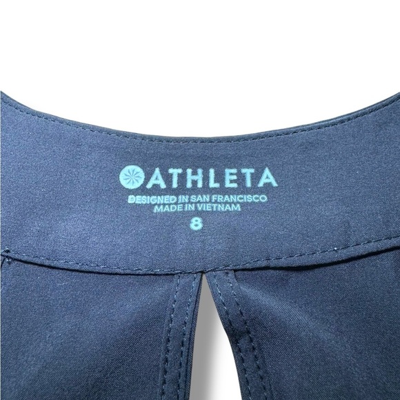 Athleta Mercer Gray Romper Jumpsuit Wide Leg Quick Drying Pockets Size 8 EUC - Picture 8 of 14